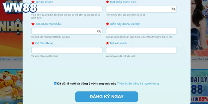 Đăng ký WW88 chỉ với ba bước đơn giản